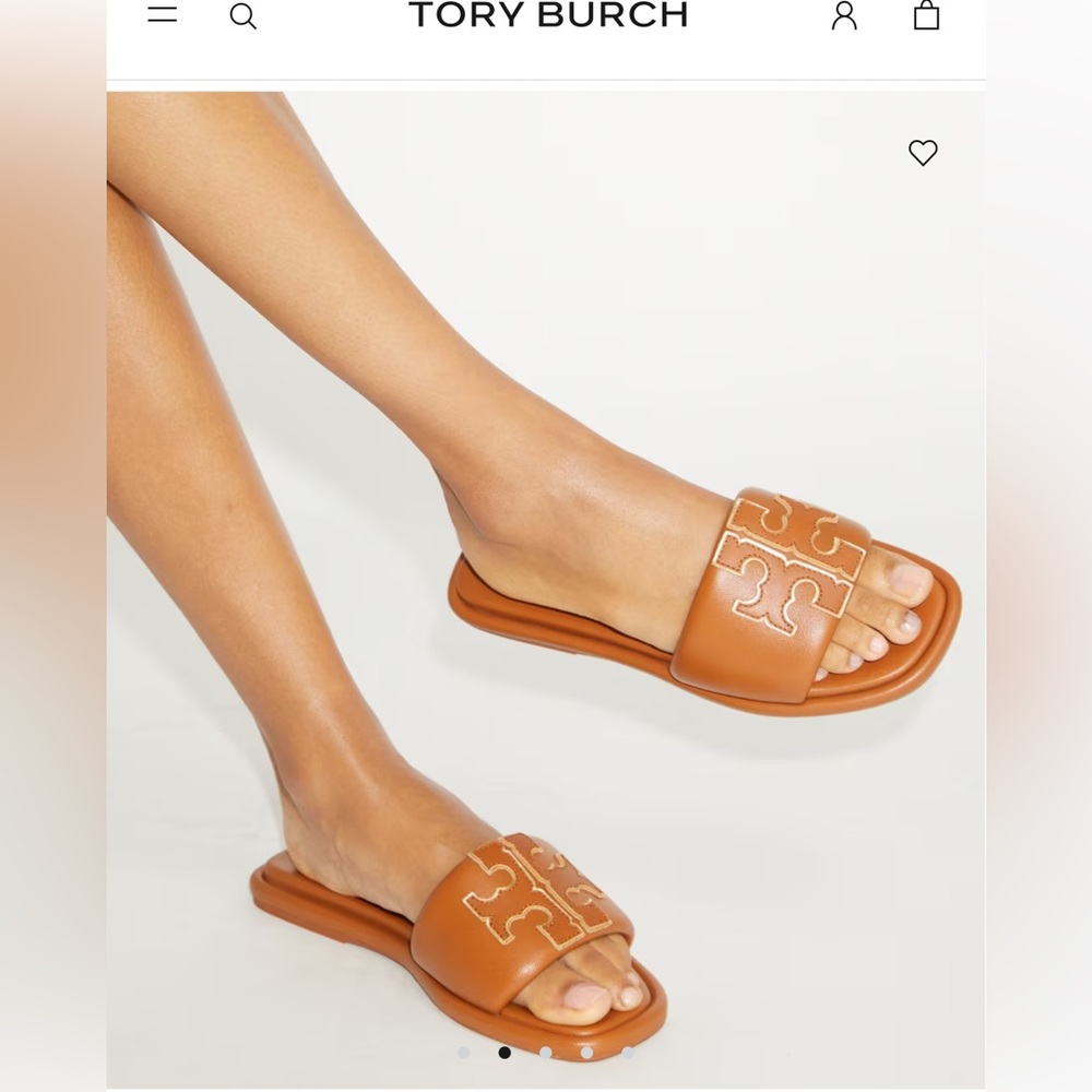Tory Burch Double T Sport Slide - Napa Leather